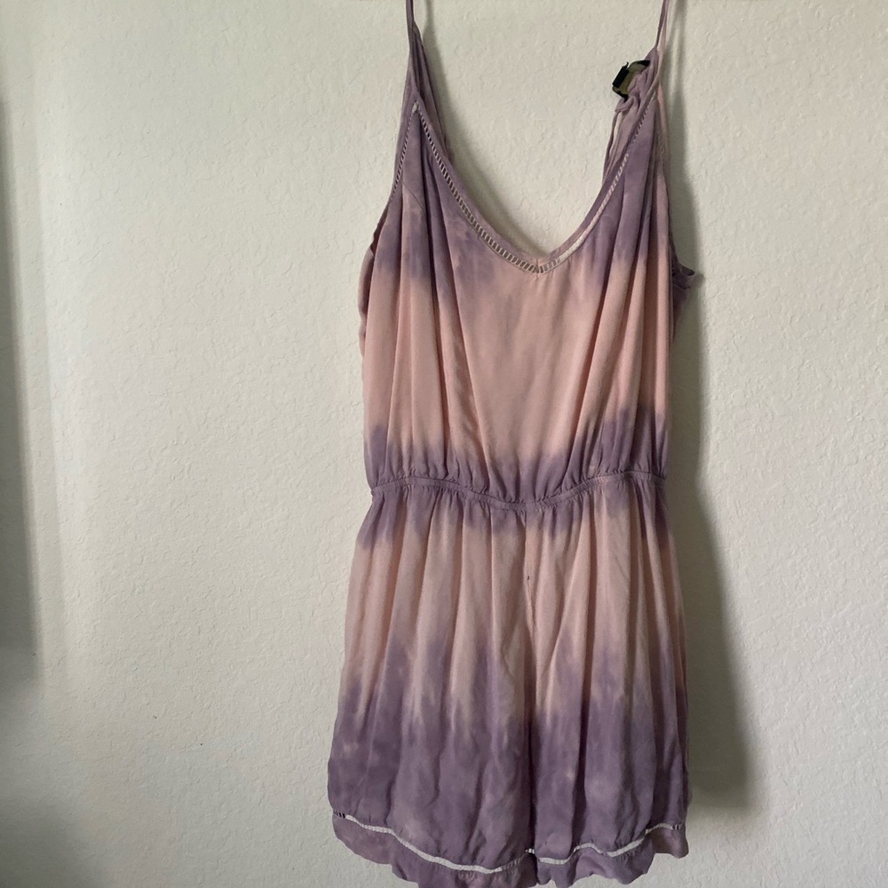 Tie-dye open back romper